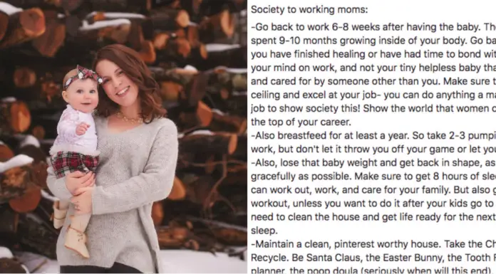 Woman’s post about the pressures on working moms goes viral for how real it is.
