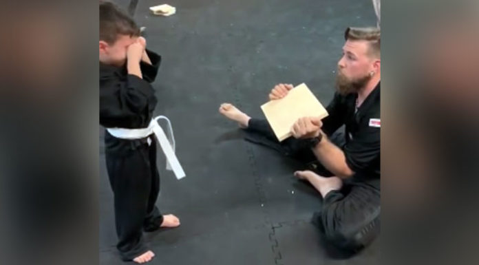 5-Year-Old Breaks Karate Board After Class Cheers Him On