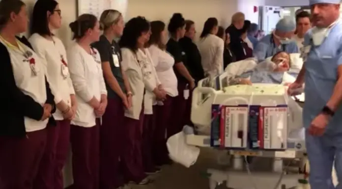 100 Hospital Workers Line Halls To Honor Late Nurse Who Donated Her Organs