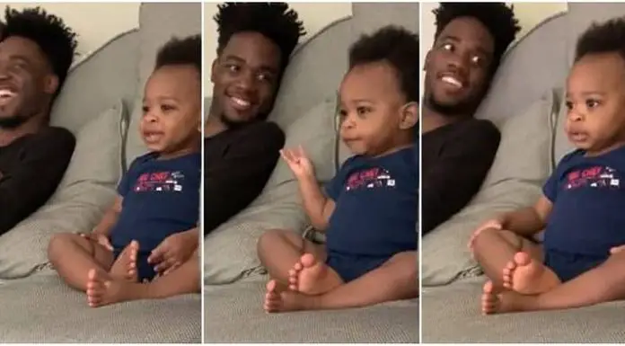 Dad and 1-year-old son have the most hilarious conversation ever