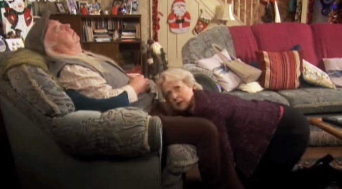 Grandpa Falls Asleep On Top Of A Woman’s Phone, Then Hilarity Ensues