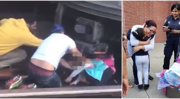 5-year-old girl survives after father jumps in front of a train with her