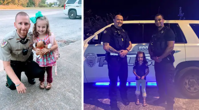 Police officers show support for bullied 5-year-old