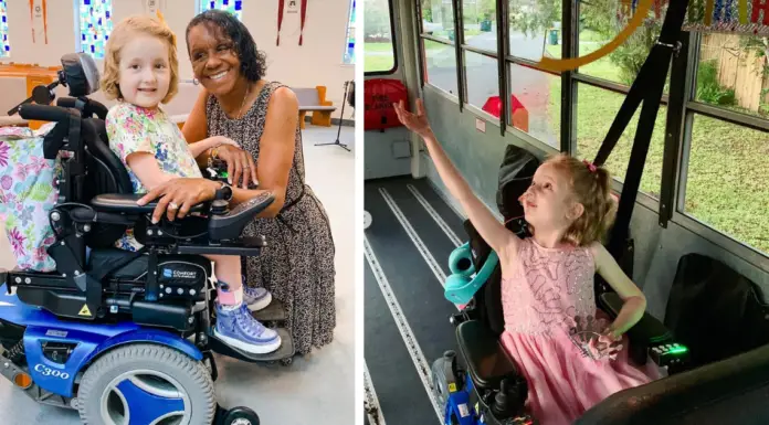 Bus driver decorates her bus to celebrate her favorite rider’s 5th birthday