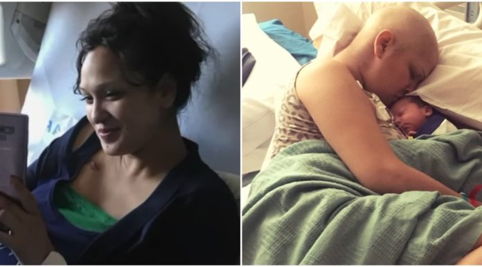 Pregnant woman undergoes chemo for aggressive stage 2 breast cancer and has successful delivery