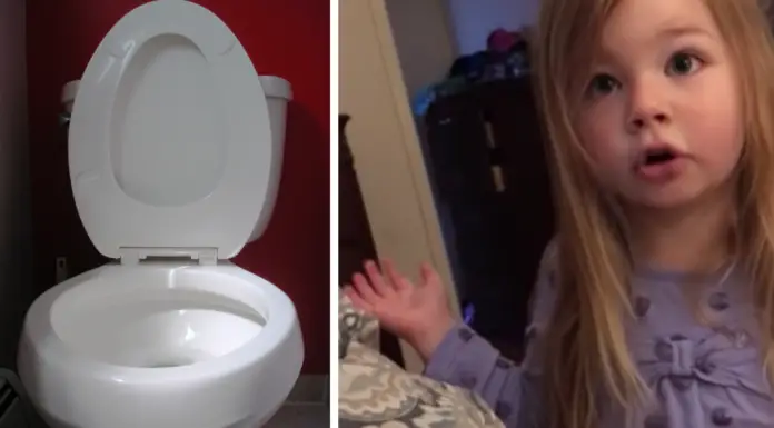Little girl gives dad a no-nonsense lecture on why it’s not OK to leave the toilet seat up