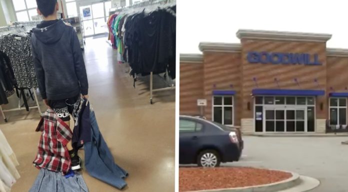 Mom overhears son making fun of classmates who shop at Goodwill – so she forces him to go there