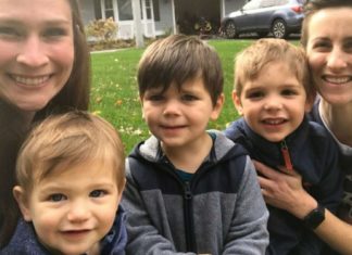 Couple adopts 3 biological brothers under 4 so they can grow up together