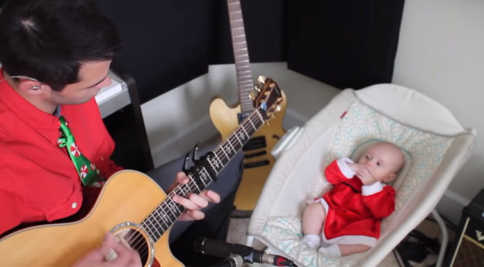 Dad sings Jingle Bells to baby daughter with special lyrics, and it’s melting hearts