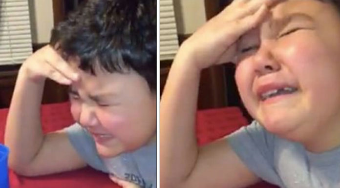 9-year-old boy breaks down as three-year cancer treatment finally ends