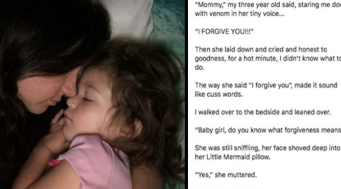 Three-year-old gives her view on forgiveness and it’s blowing our minds