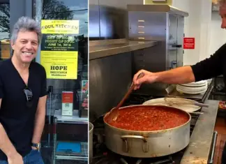Jon Bon Jovi opens third restaurant to serve free meals to people in need and explains the logic behind the location