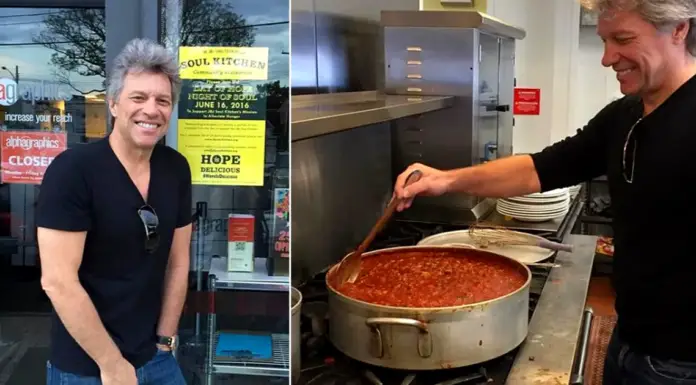 Jon Bon Jovi opens third restaurant to serve free meals to people in need and explains the logic behind the location