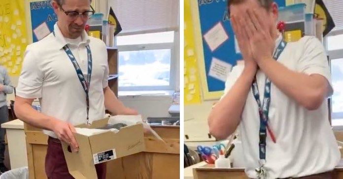 Teacher Is Moved to Tears After Students Pitch in to Replace His Stolen Shoes
