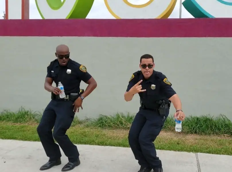 Handsome Police Officers Dance Off To The Git Up Challenge Video Seen Over 500000 Times