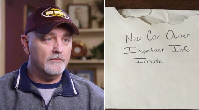 Dad buys car for his daughter, finds note in glove-box inside the vehicle