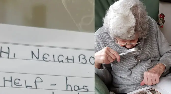 Lonely Elderly Lady Sticks a Touching Note on Building’s Front Door Asking Neighbors to Help Her