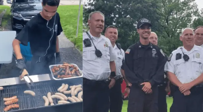 Mixed Race Teen Cooks 100 Meals for Police Officers Every Day