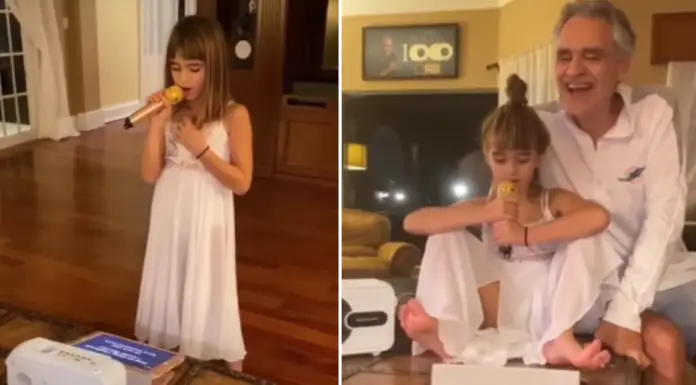 Andrea Bocelli and his daughter Virginia sing the sweetest duet