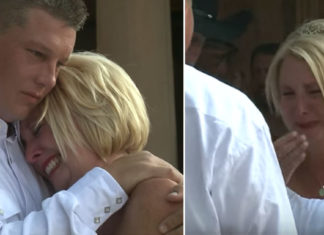 Bride is left speechless at the altar after her husband-to-be reveals he can walk again