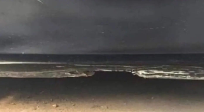 What do you see on the photo, a beach or a car door? This question has taken the Internet by storm