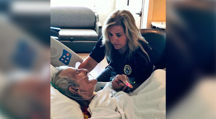 Officer comforts a dying homeless man as she’s his only friend