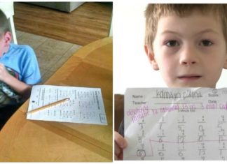 Teacher writes “absolutely pathetic” and “sad” on the math test of a 7-year-old