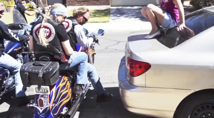 A group of bikers steps in for a girl abused by her stepfather