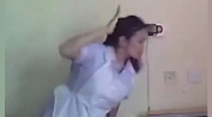 Ill-treatment and abuse of 94-year-old lady at a nursing home caught on camera