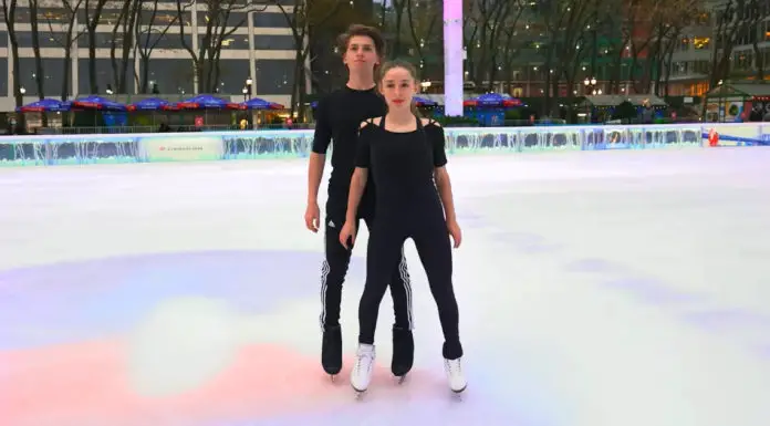 Ice skating siblings show stunning routine while ice dancing on Metallica