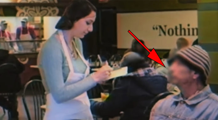 Waitress gets a generous tip from a man she thought was a homeless person