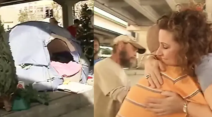 Local people step in for a homeless man who was left without his Christmas tree