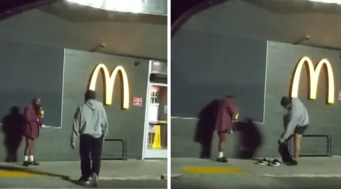 Viral video shows a man offering his pants to a homeless person