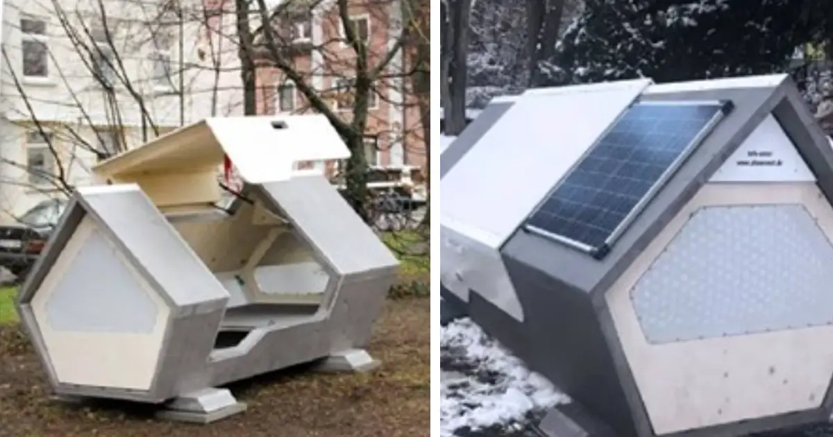 City in Germany installs futuristic pods for homeless people to sleep in