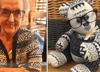 Woman provides comfort to grieving families by crafting memory bears from clothing
