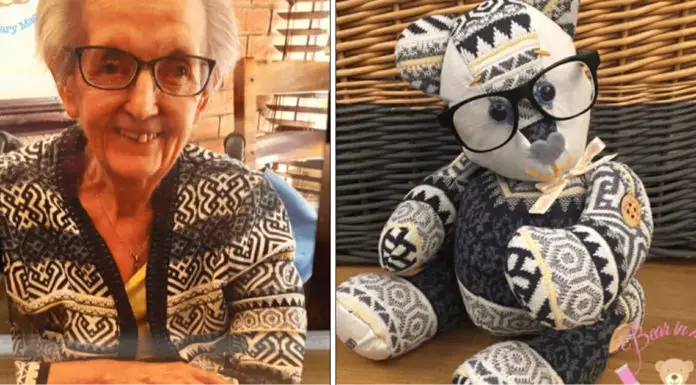 Woman provides comfort to grieving families by crafting memory bears from clothing