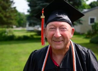 Korean War veteran graduates from high school at the age of 87