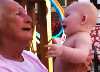 Beyond cute conversation between a baby girl and her great-grandmother is melting hearts