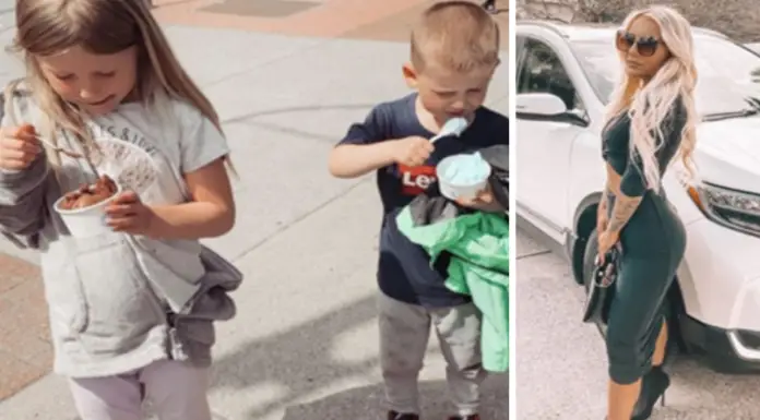 Mom of two justifies wearing designer outfits while her kids wear cheap clothes