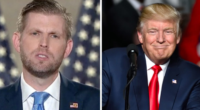 Trump’s son Eric says his dad is the “most beloved political figure in U.S. history”