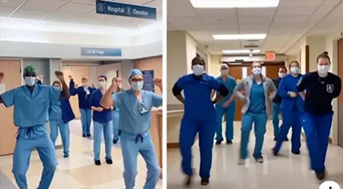 Health care workers try to lift people’s spirits up with dancing videos that go viral
