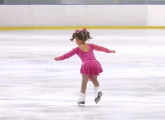 3-year-old girl wins over judges with adorable ice skating routine