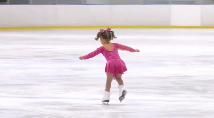 3-year-old girl wins over judges with adorable ice skating routine
