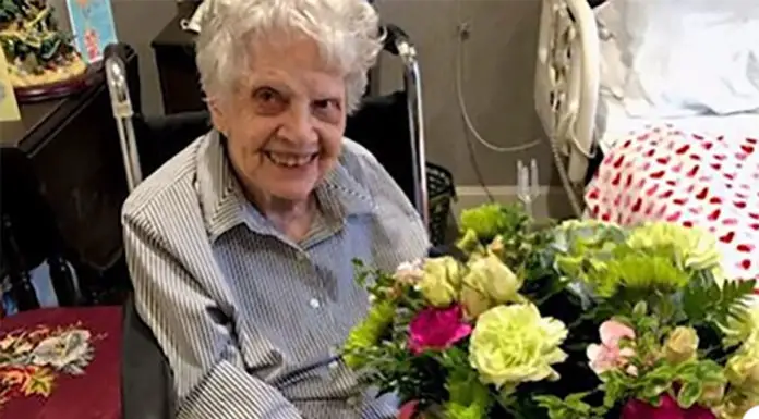 105-year-old woman celebrates her milestone birthday and credits bacon and toast to her longevity
