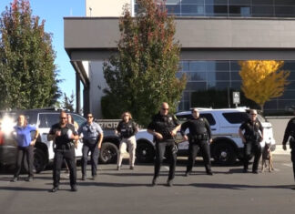 The Police Line Up to Do a Dance Routine, But It’s The Police Dog That Steals The Show