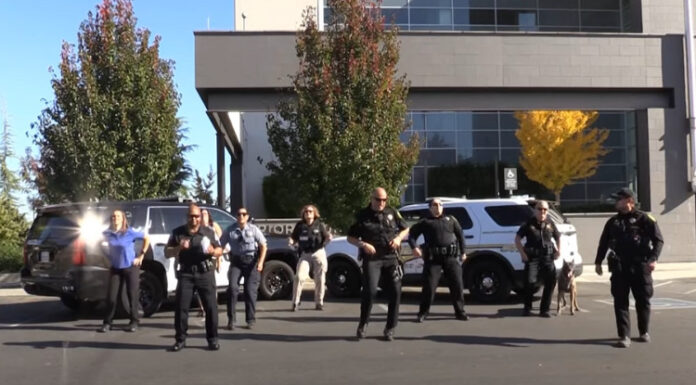 The Police Line Up to Do a Dance Routine, But It’s The Police Dog That Steals The Show