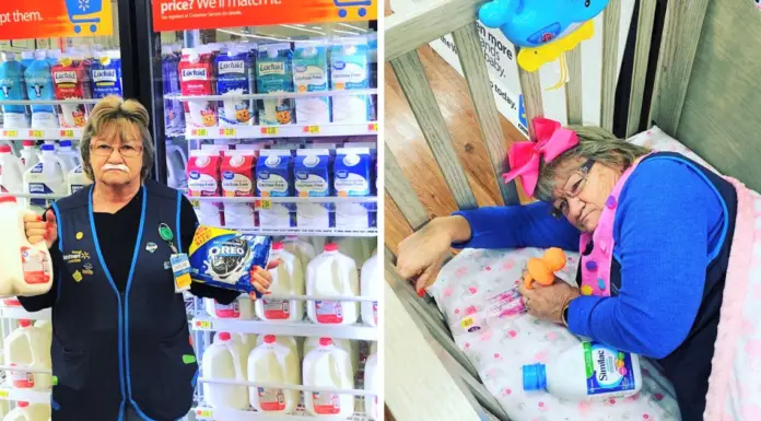 Walmart employee becomes an Internet sensation as she poses with different products to hype sales