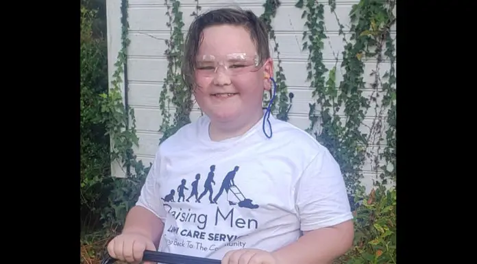 9-year-old boy offers free mowing services to the elderly, disabled, veterans, and single moms