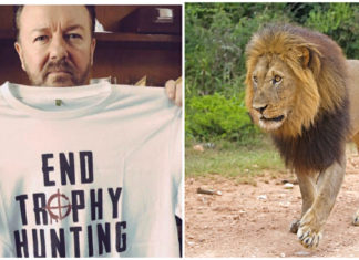 Ricky Gervais calls for trophy hunting to end, calling it “humanity at its very worst”