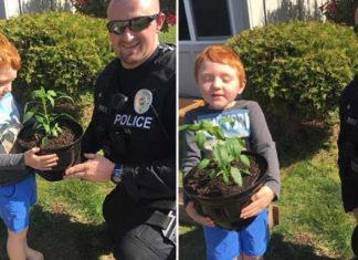 Autistic boy is devastated after his plants get stolen but is sure the cops will help him find them